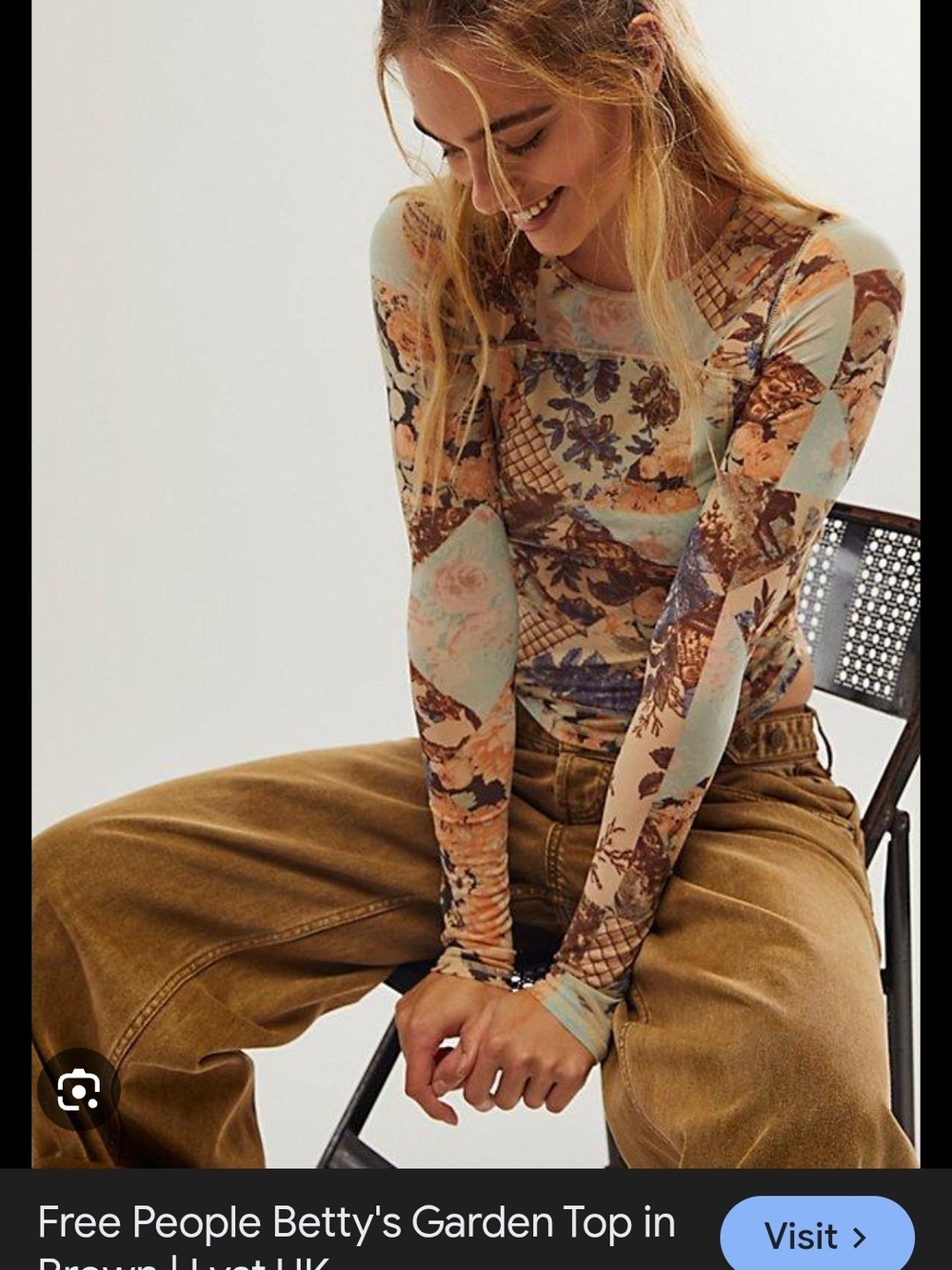 Free People Betty's Garden Cropped Top - Picture 3 of 4